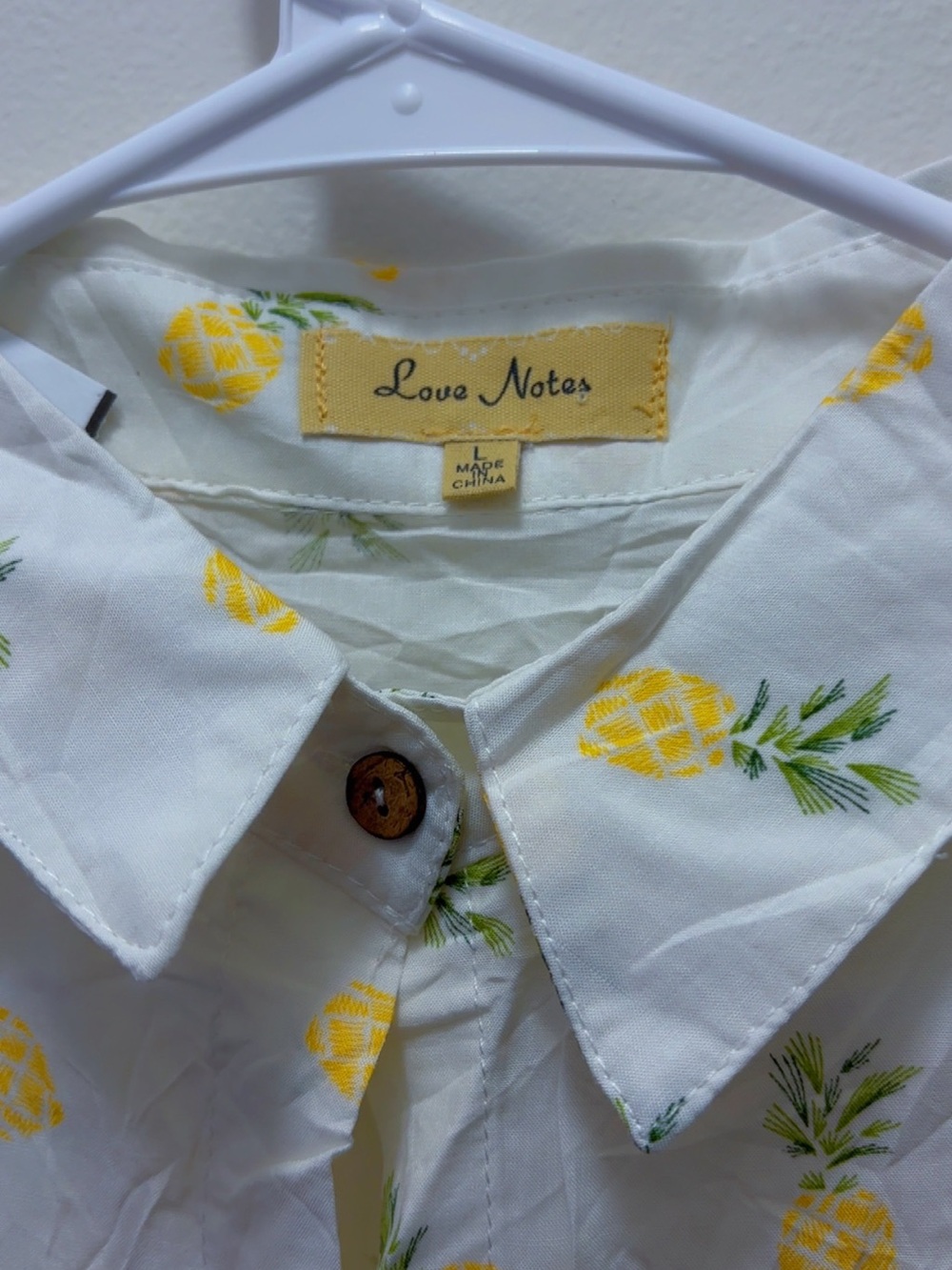 Love Notes White Pineapple Print Tie-Front Camisole - Picture 2 of 3